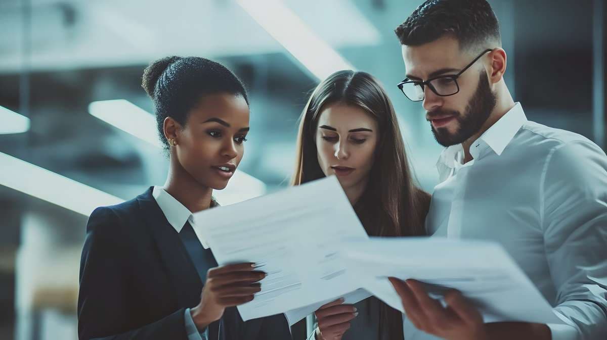 A professional reviewing data protection and security documents